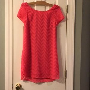 Sugarlips pink chevron shift dress